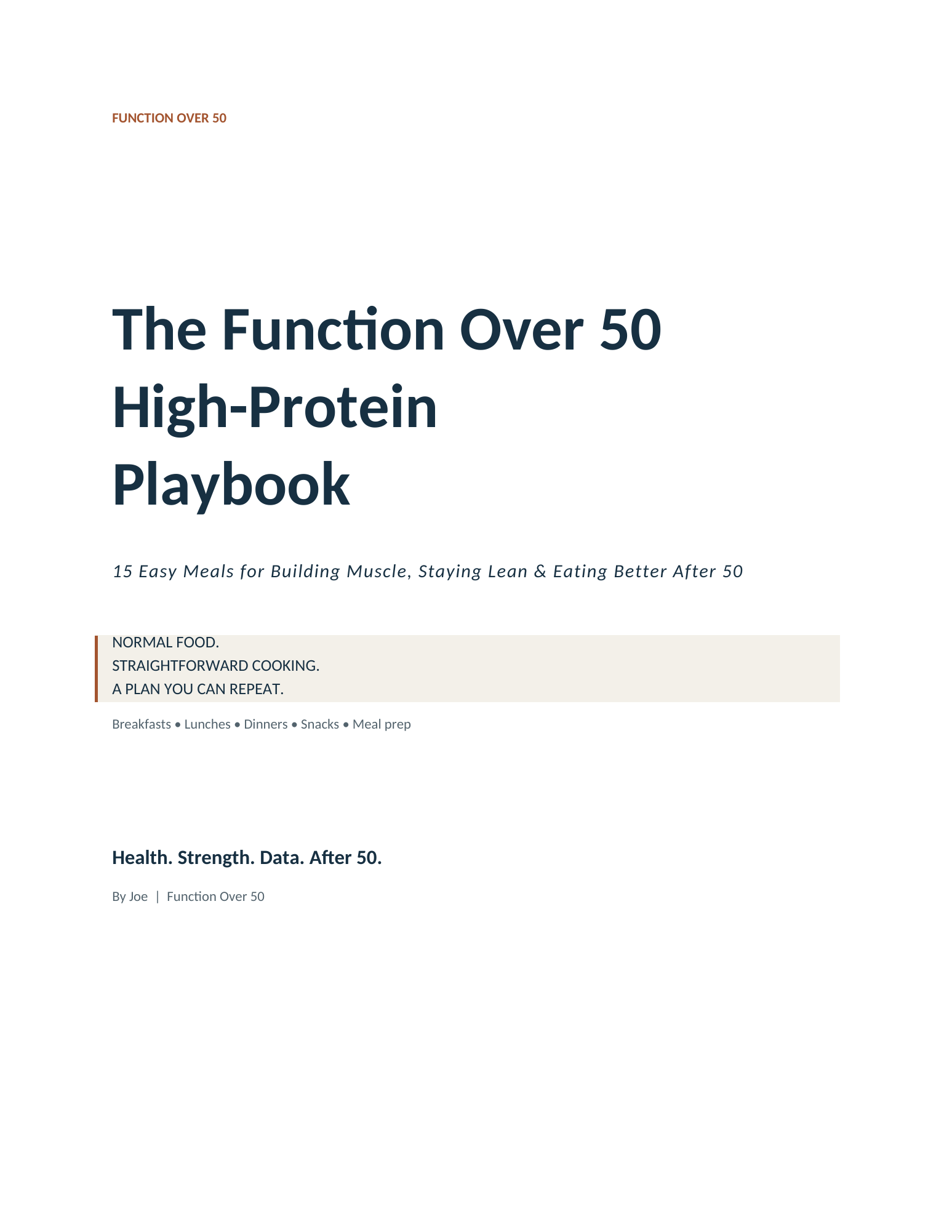 Cover of The Function Over 50 High-Protein Playbook